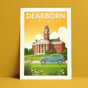 Vintage Dearborn Michigan Postcard