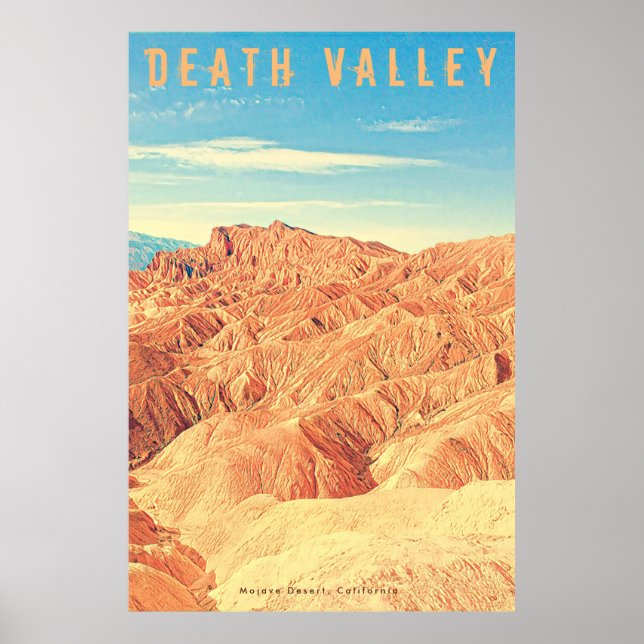 Vintage Death Valley Desert Travel Poster (Front)