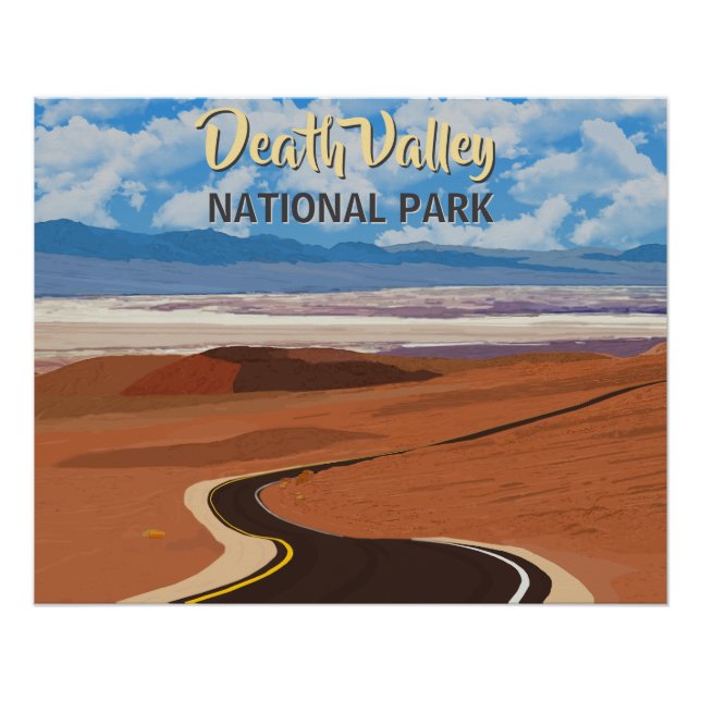 Vintage Death Valley Painted Poster (Front)