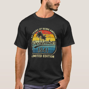 Vintage December 1941 Retro 80 Year Old 80Th Birth T-Shirt