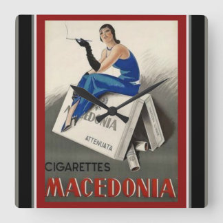 Vintage Deco Cigarette Square Wall Clock