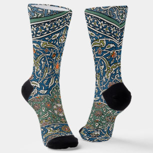Vintage Decorative Arabesque Floral Pattern Socks