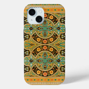 Vintage Decorative Arabic Floral Pattern iPhone 15 Case
