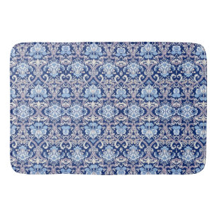 Vintage Decorative Art 19th Century Floral Design Bath Mat