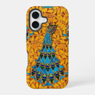 Vintage Decorative Art Nouveau Peacocks and Tree iPhone 16 Case