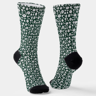 Vintage Decorative Dense Floral Pattern Socks