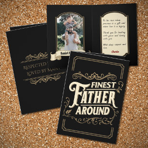 Vintage Decorative Elegant Typography Father's Day Card