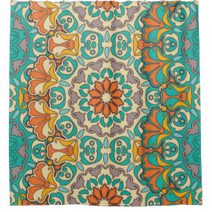 Vintage decorative elements: oriental seamless pat shower curtain