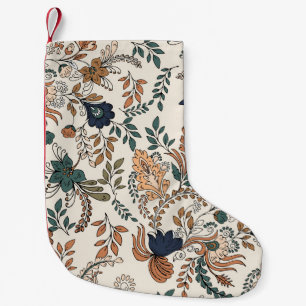Vintage decorative paisley seamless pattern small christmas stocking