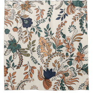 Vintage decorative paisley seamless pattern small shower curtain