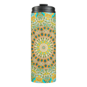 Vintage decorative pattern. Islam, Arabic, Indian, Thermal Tumbler