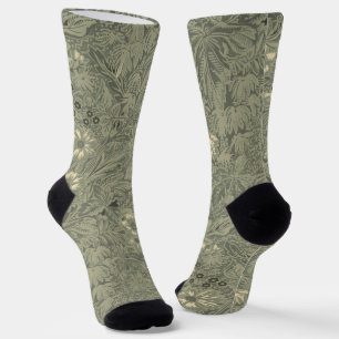 Vintage Decorative Rustic Botanical Pattern Socks