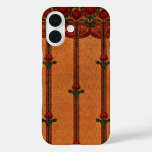 Vintage Decorative Textile Wallpaper Pattern iPhone 16 Case