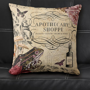 Vintage Decoupage Collage Apothecary Cushion