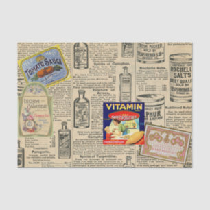 Vintage Decoupage Ephemera Catalogue Ads Tissue Paper