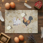Vintage  Decoupage Rooster Chicken Hen Floral Tissue Paper<br><div class="desc">This design may be personalised by choosing the Edit Design option. You may also transfer onto other items. Contact me at colorflowcreations@gmail.com or use the chat option at the top of the page if you wish to have this design on another product or need assistance. See more of my designs...</div>
