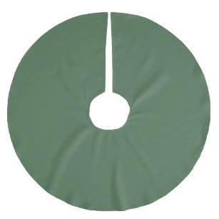 Vintage deep dark saturated green retro     brushed polyester tree skirt