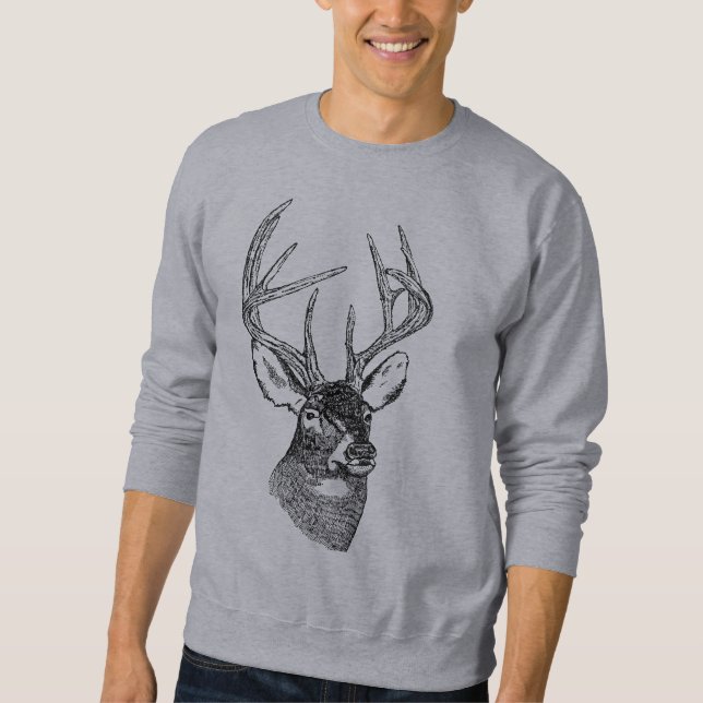 Vintage deer art graphic sweatshirt (Front)