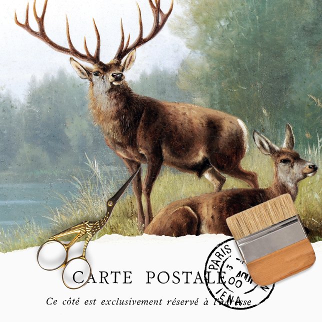 Vintage Deer Decoupage Tissue Paper (Creator Uploaded)
