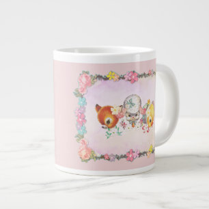 vintage deer , duck , lamb Jumbo Mug