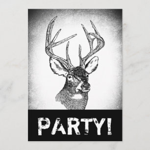 Vintage Deer Hunting art  Invitation