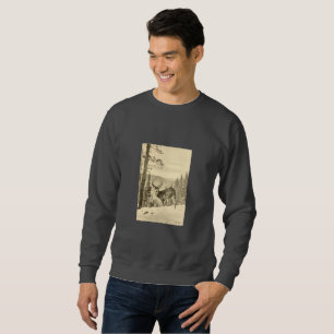 Vintage Deer In Winter Sweatshirt