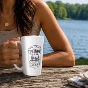Vintage Deerwood Boathouse Latte Mug