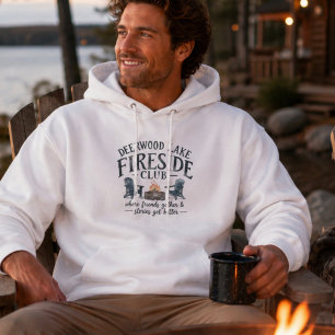 Vintage Deerwood Lake Fireside Club Hoodie