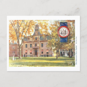 Vintage Delaware Capitol with Seal Postcard