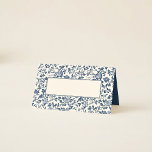 Vintage Delftware with Handwriting space Place Card<br><div class="desc">Add a touch of timeless elegance to your table setting with these vintage Delftware-style table name place cards. Featuring a classic blue-and-white floral pattern inspired by traditional Dutch ceramics, these cards include a blank space for hand-written names, making them perfect for weddings, formal dinners, or special events. A beautiful way...</div>