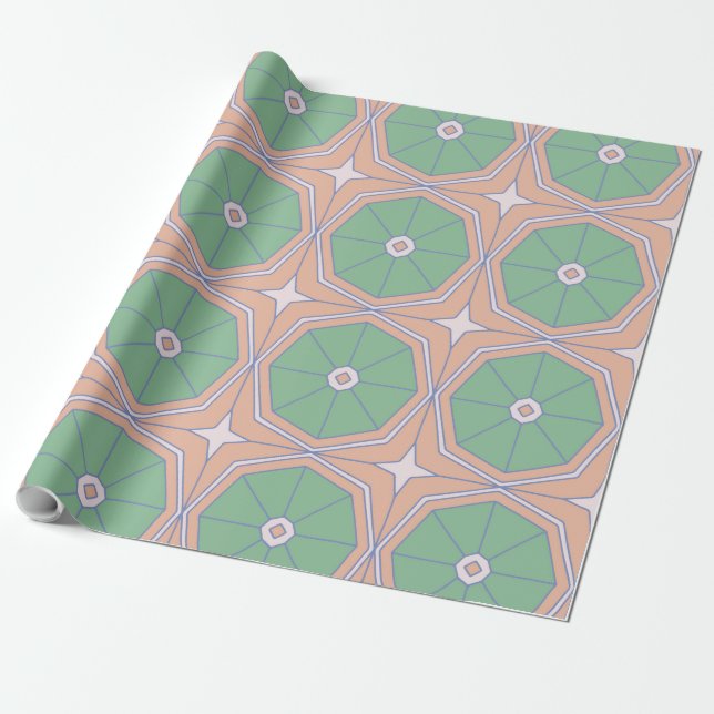Vintage Delicate Blush Patterns Wrapping Paper (Unrolled)