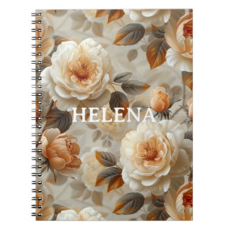 Vintage delicate floral pattern. notebook