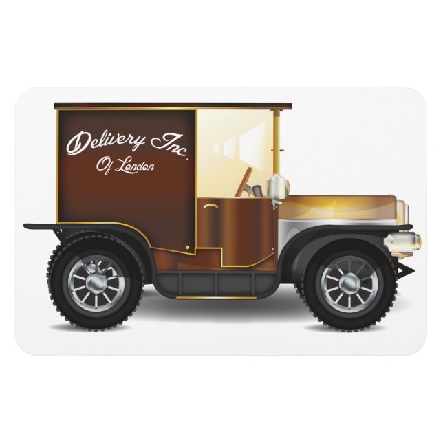 Vintage Delivery Van Magnet (Horizontal)