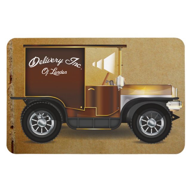 Vintage Delivery Van Magnet (Horizontal)