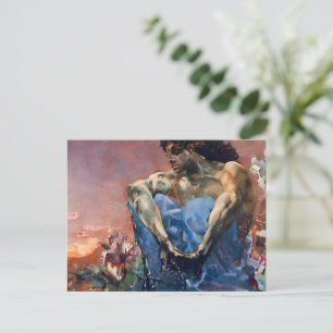 Vintage Demon Seated Painting by Mikhail Vrubel Postcard