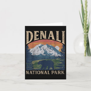 Vintage Denali National Park Retro Mount For Men W Card