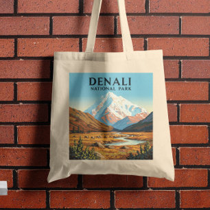 Vintage Denali National Park Tote Bag