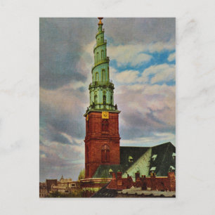 Vintage Denmark, Copenhagen, Our Saviour's Church Postcard