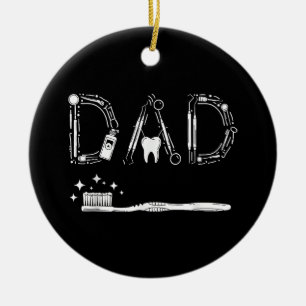 Vintage Dentist Dad Father Grandpa Father's Day Me Ceramic Ornament