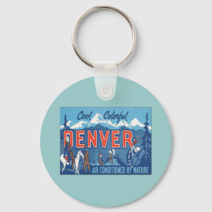 Vintage Denver Colorado Key Ring