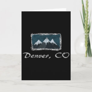 Vintage Denver Colorado Winter Skiing Fun Card