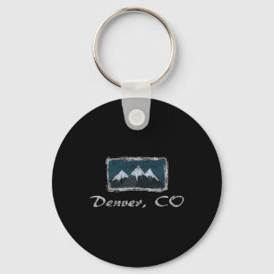 Vintage Denver Colorado Winter Skiing Fun  Key Ring