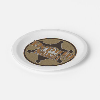 Vintage Deputy Sheriff Paper Plate