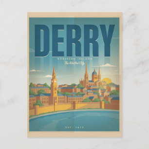 Vintage Derry Northen Ireland gifts and souvenirs Postcard