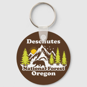 Vintage Deschutes National Forest Oregon Key Ring
