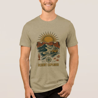 Vintage Desert Explorer Adventure Outdoor Tri-Blend Shirt