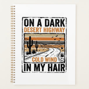 Vintage Desert Highway Wind Graphic T-Shirt Design Planner