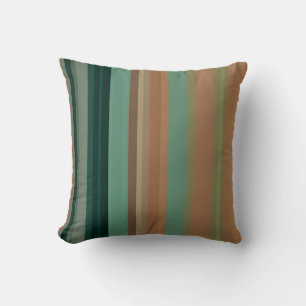 Vintage Desert Stripes in Teal, Terracotta & Sage Cushion