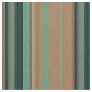 Vintage Desert Stripes in Teal, Terracotta & Sage Fabric