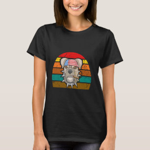 Vintage Design Angry Dog Smoking Cigar T-Shirt